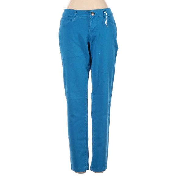 Aqua Jeans Blue Straight Leg Cut Low Rise Waist Size 27 #468 - Picture 1 of 2